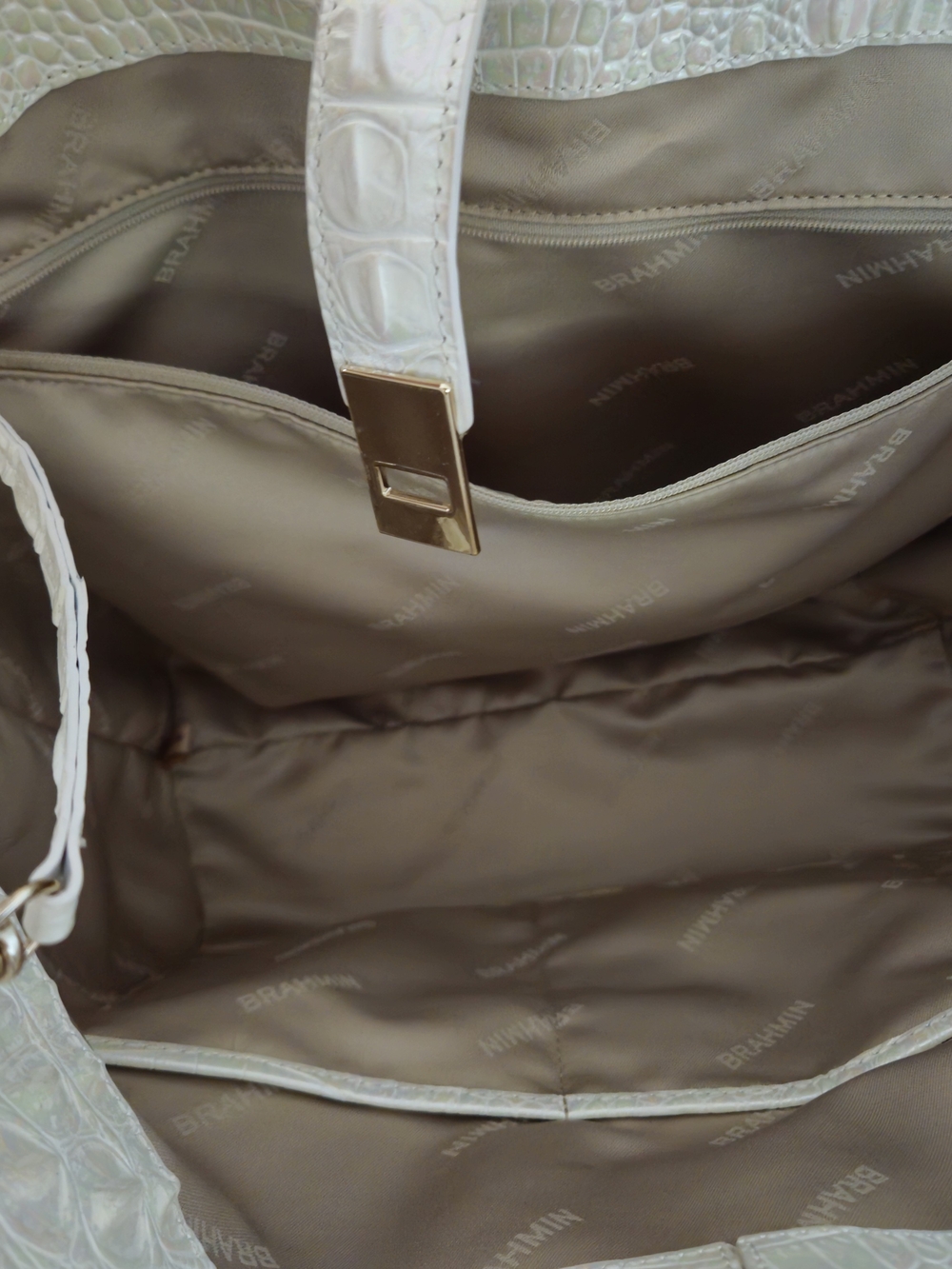 Brahmin Milk Melbourne Large Carla Tote New - Picture 2 of 10